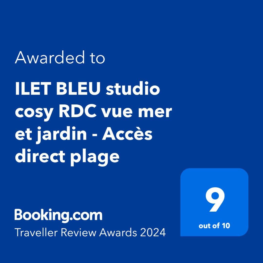 Ilet Bleu Studio Cosy Rdc Vue Mer Et Jardin - Acces Direct Plage Le Gosier  Esterno foto