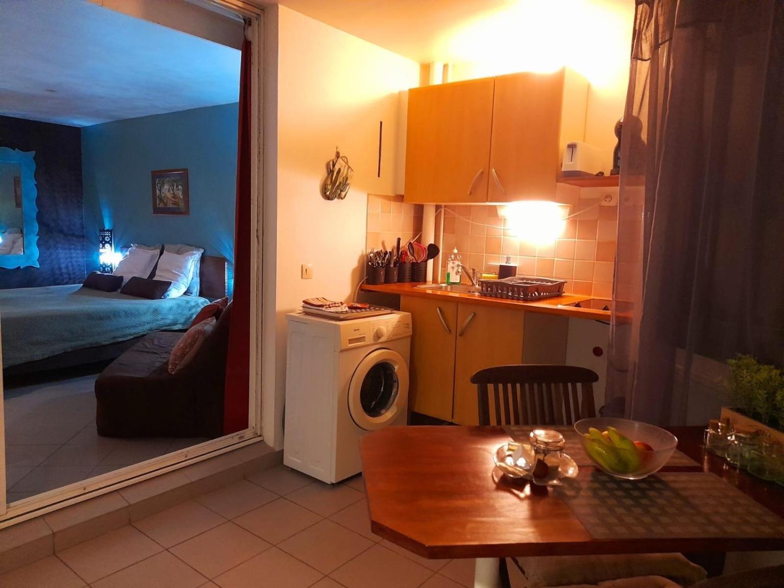 Ilet Bleu Studio Cosy Rdc Vue Mer Et Jardin - Acces Direct Plage Le Gosier  Esterno foto